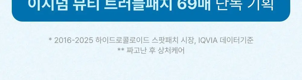 [1등 흔적케어/최대용량] 이지덤 뷰티 스팟패치 69매 단독기획/ 트러블패치 상세페이지 2